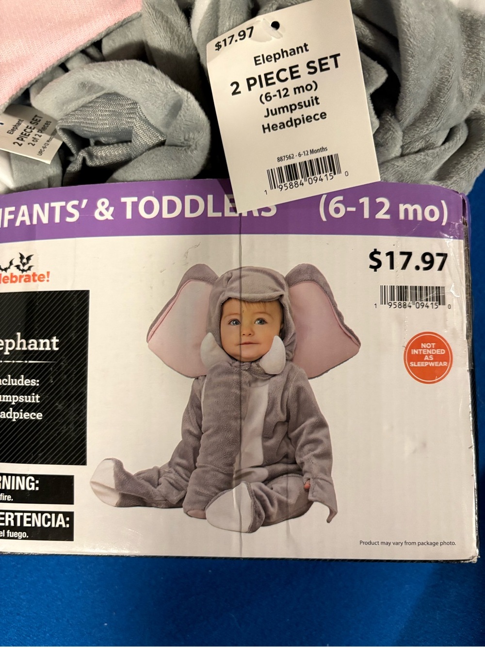 Infants' Elephant 2-Piece Costume Set (6-12 mo)